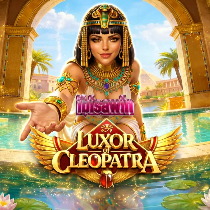 Tampilan visual slot Luxor of Cleopatra dengan elemen emas dan simbol Mesir Kuno